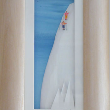Peinture intitulée "Ambiance au ski  "A…" par Ivan Hor, Œuvre d'art originale, Acrylique