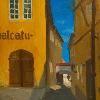 Painting titled "Thunovská, Prague" by Ivan Klymenko, Original Artwork, Oil