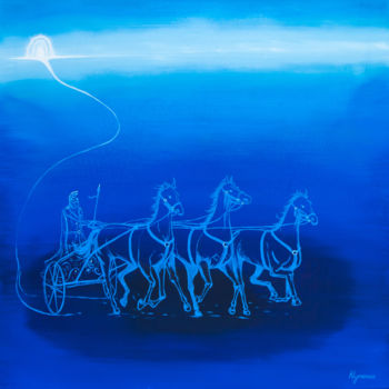 Peinture intitulée "Heavenly chariot" par Ivan Klymenko, Œuvre d'art originale, Huile