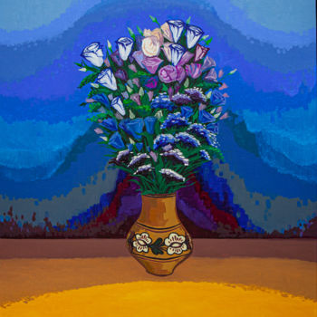 Картина под названием "Flowers for the onl…" - Ivan Klymenko, Подлинное произведение искусства, Масло