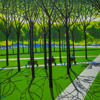 Картина под названием "Park. Amsterdam, Ho…" - Ivan Klymenko, Подлинное произведение искусства, Масло