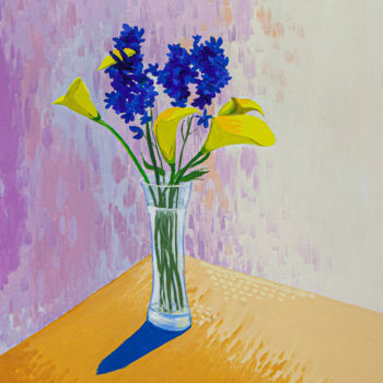 「Calla Flowers」というタイトルの絵画 Ivan Klymenkoによって, オリジナルのアートワーク, オイル
