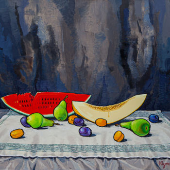 Painting titled "Summer still life" by Ivan Klymenko, Original Artwork, Oil
