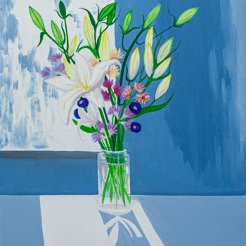 Peinture intitulée "Lilies" par Ivan Klymenko, Œuvre d'art originale, Huile