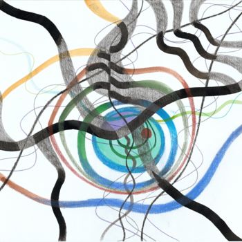 Dessin intitulée "Blot | Number 4" par Ivan Klymenko, Œuvre d'art originale, Crayon