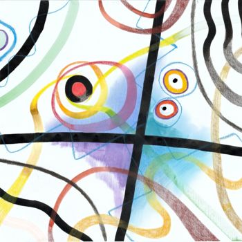 Рисунок под названием "Blot | Number 5" - Ivan Klymenko, Подлинное произведение искусства, Цветные карандаши