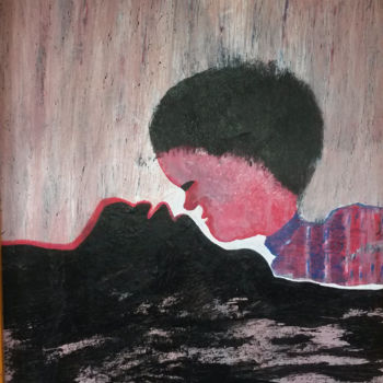Peinture intitulée "Contemplation amour…" par Ivann Deweare Lindor, Œuvre d'art originale, Acrylique Monté sur Panneau de bo…