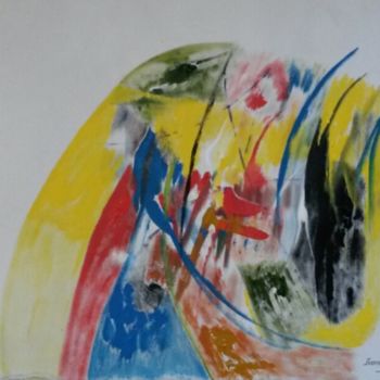 Painting titled "Cheval ensorcellé(b…" by Ivann Deweare Lindor, Original Artwork, Acrylic