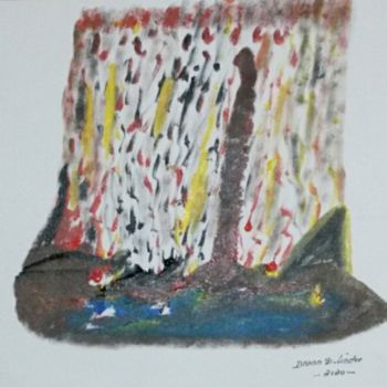 Peinture intitulée "Vie abyssale (abyss…" par Ivann Deweare Lindor, Œuvre d'art originale, Acrylique