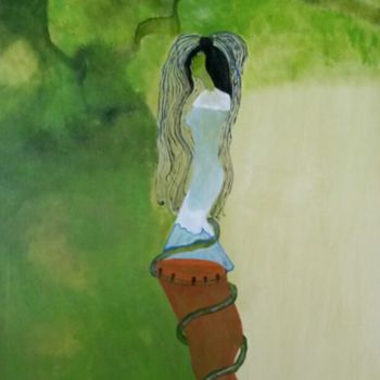 Peinture intitulée "La Déesse aux mille…" par Ivann Deweare Lindor, Œuvre d'art originale, Acrylique Monté sur Châssis en bo…