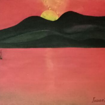 Peinture intitulée "Coucher de soleil(s…" par Ivann Deweare Lindor, Œuvre d'art originale, Acrylique Monté sur Châssis en bo…