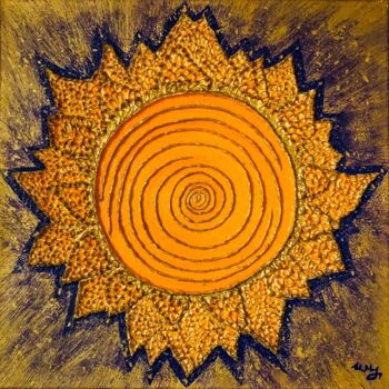 Malarstwo zatytułowany „The Sun” autorstwa Ivanna Mois, Oryginalna praca, Akryl