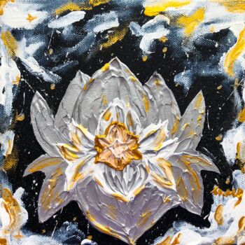 Peinture intitulée "Devine lotus" par Ivanna Mois, Œuvre d'art originale, Acrylique