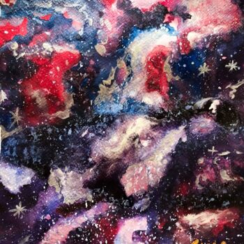 Painting titled "Gravity love" by Ivanna Mois, Original Artwork, Watercolor