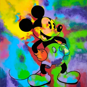 Peinture intitulée "Mickey" par Ivanna Manzur, Œuvre d'art originale, Acrylique