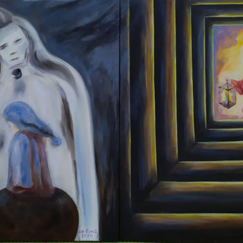 Картина под названием "Безысходность и Над…" - Svetlana Ivanova, Подлинное произведение искусства, Масло
