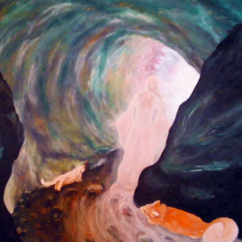 Painting titled "The path to the lig…" by Svetlana Ivanova, Original Artwork, Oil
