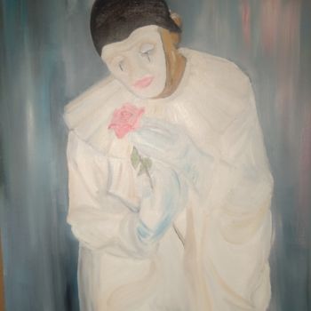 Peinture intitulée "Пьеро" par Elena Ivantsova, Œuvre d'art originale, Huile