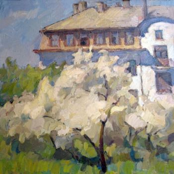 Painting titled "Dārzs / Garten" by Ivars Aizkalns, Original Artwork