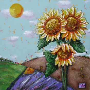 Painting titled "sunflowers.jpg" by Ivo, Original Artwork, Oil