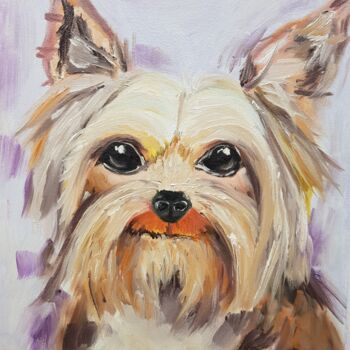 제목이 "Yorkshire terrier"인 미술작품 Ivelina Hrytsylo로, 원작, 기름