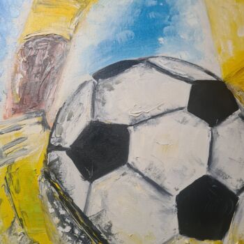 Painting titled "Goalkeeper" by Ivelina Hrytsylo, Original Artwork, Oil