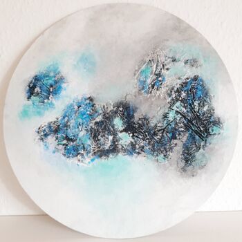 Painting titled "Round abstract orig…" by Iveta Zaharova (Kārkla), Original Artwork, Acrylic