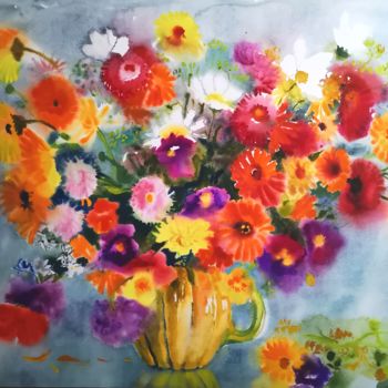 "Big Bouquet" başlıklı Tablo Im tarafından, Orijinal sanat, Suluboya