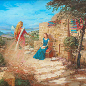 Painting titled "Благовещение" by Ivetta, Original Artwork, Oil
