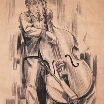 Drawing titled "Lesson of a contrab…" by Ivan Maksymiuk, Original Artwork, Charcoal