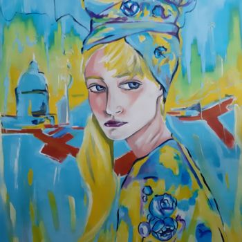 Painting titled "The Lady from Lisbon" by Ivo Marcelo, Original Artwork, Oil