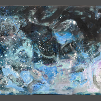 Malerei mit dem Titel "Winter Night" von Bi, Original-Kunstwerk, Acryl