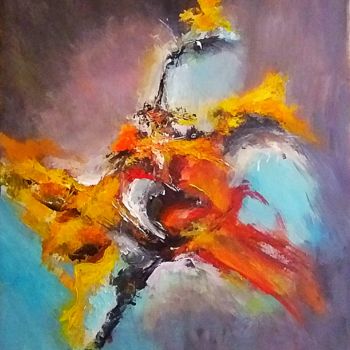 Peinture intitulée "Abstraction 1" par Is, Œuvre d'art originale, Acrylique