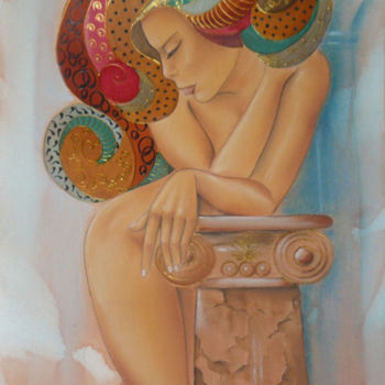 Peinture intitulée "Afrodyta" par Iwona Wierkowska-Rogowska, Œuvre d'art originale, Aquarelle