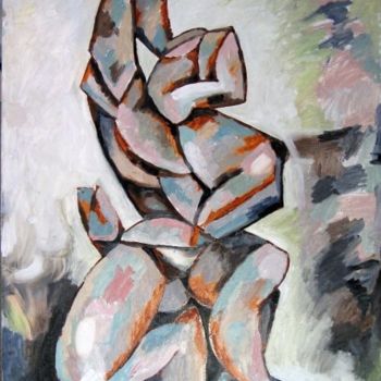 Painting titled "Figure" by Ixygon, Original Artwork, Oil