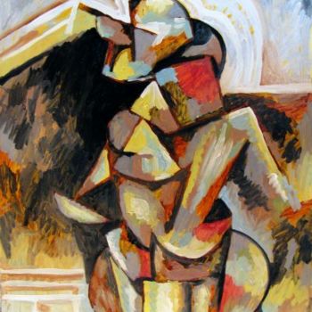 Malerei mit dem Titel "Figure (Marlene Die…" von Ixygon, Original-Kunstwerk, Öl