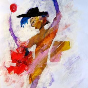 Painting titled "Dancer" by Ixygon, Original Artwork, Oil