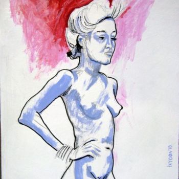 Dessin intitulée "Etude nude" par Ixygon, Œuvre d'art originale, Autre