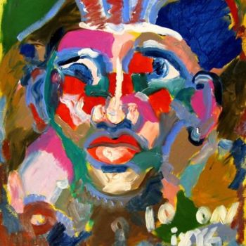 Pintura titulada "Face" por Ixygon, Obra de arte original, Oleo