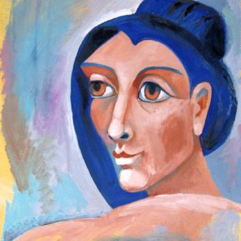 Pittura intitolato "Face" da Ixygon, Opera d'arte originale, Olio