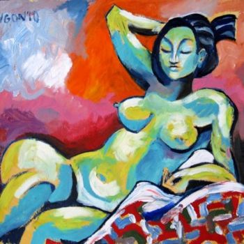 Pintura intitulada "Woman" por Ixygon, Obras de arte originais, Óleo