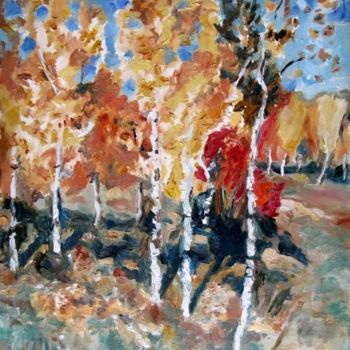 Painting titled "Autumn" by Ixygon, Original Artwork, Oil