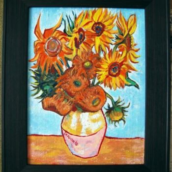 Painting titled "Sunflowers. Van Gog…" by Ixygon, Original Artwork, Oil