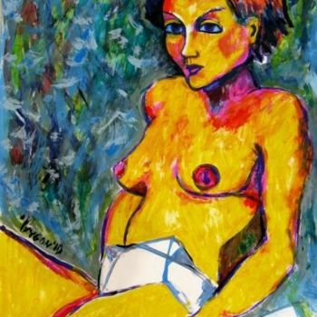 Peinture intitulée "Woman" par Ixygon, Œuvre d'art originale, Huile