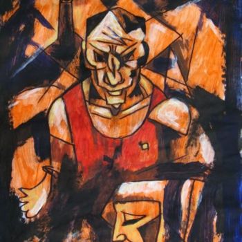 Картина под названием "Artist (Picasso)" - Ixygon, Подлинное произведение искусства, Масло