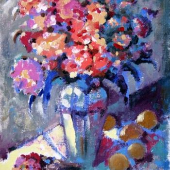 Painting titled "Bouquet" by Ixygon, Original Artwork, Oil