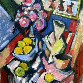 Pittura intitolato "Still life near win…" da Ixygon, Opera d'arte originale, Olio