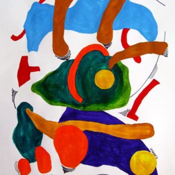 Malerei mit dem Titel "Abstract" von Ixygon, Original-Kunstwerk, Öl