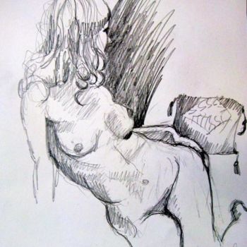 Drawing titled "nude" by Ixygon, Original Artwork
