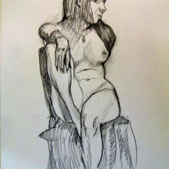 Drawing titled "Nude" by Ixygon, Original Artwork, Other